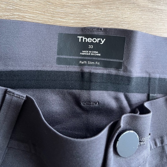 THEORY TECH RAFFI COMPACT PONTE PANTS IN ASPHALT SZ 33 - Picture 3 of 7